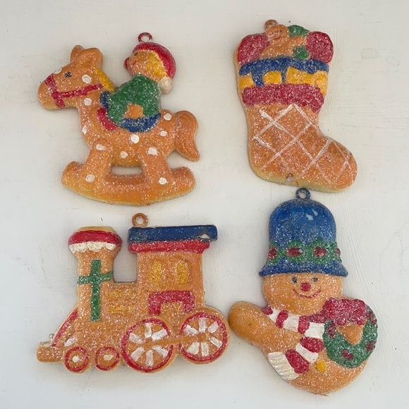 Set of 4 Four Sugared Christmas Tree Ornaments - Picture 9 of 9